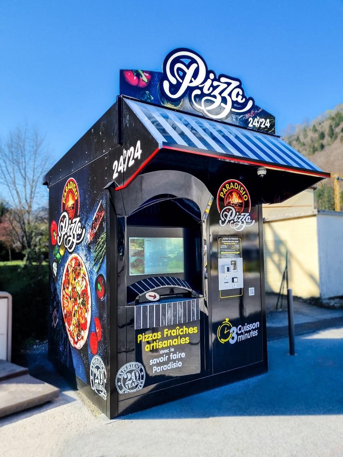 La micro-boutique automatisée Paradisio Pizza ouverte 24 h/24